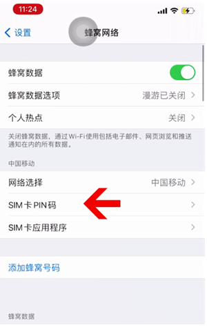 玉泉苹果14维修网分享如何给iPhone14的SIM卡设置密码 